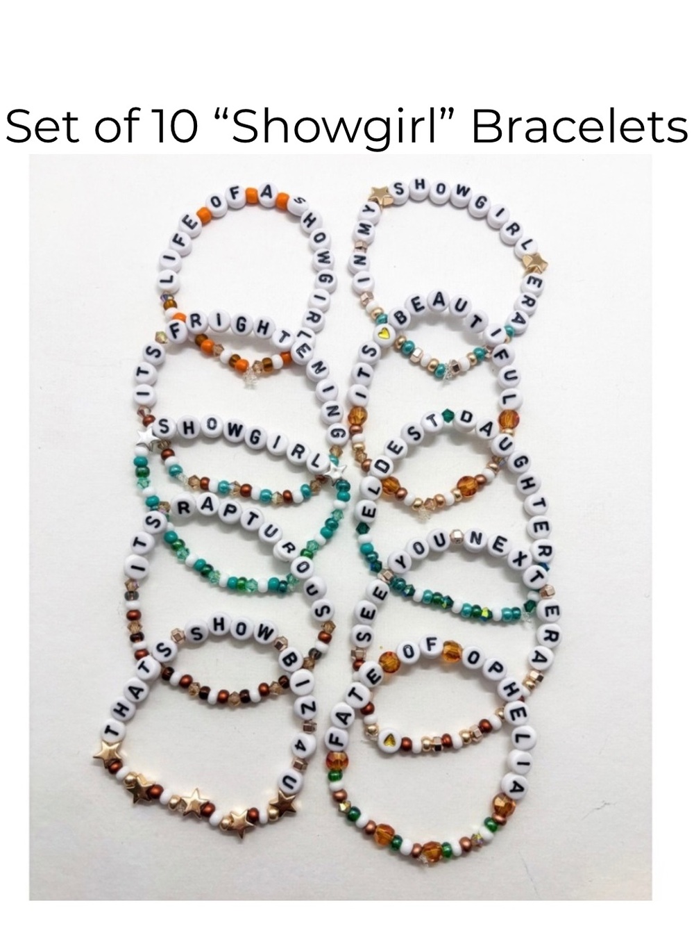 SHOWGIRL FRIENDSHIP BRACELET - Set of 10 bracelets 🧡✨